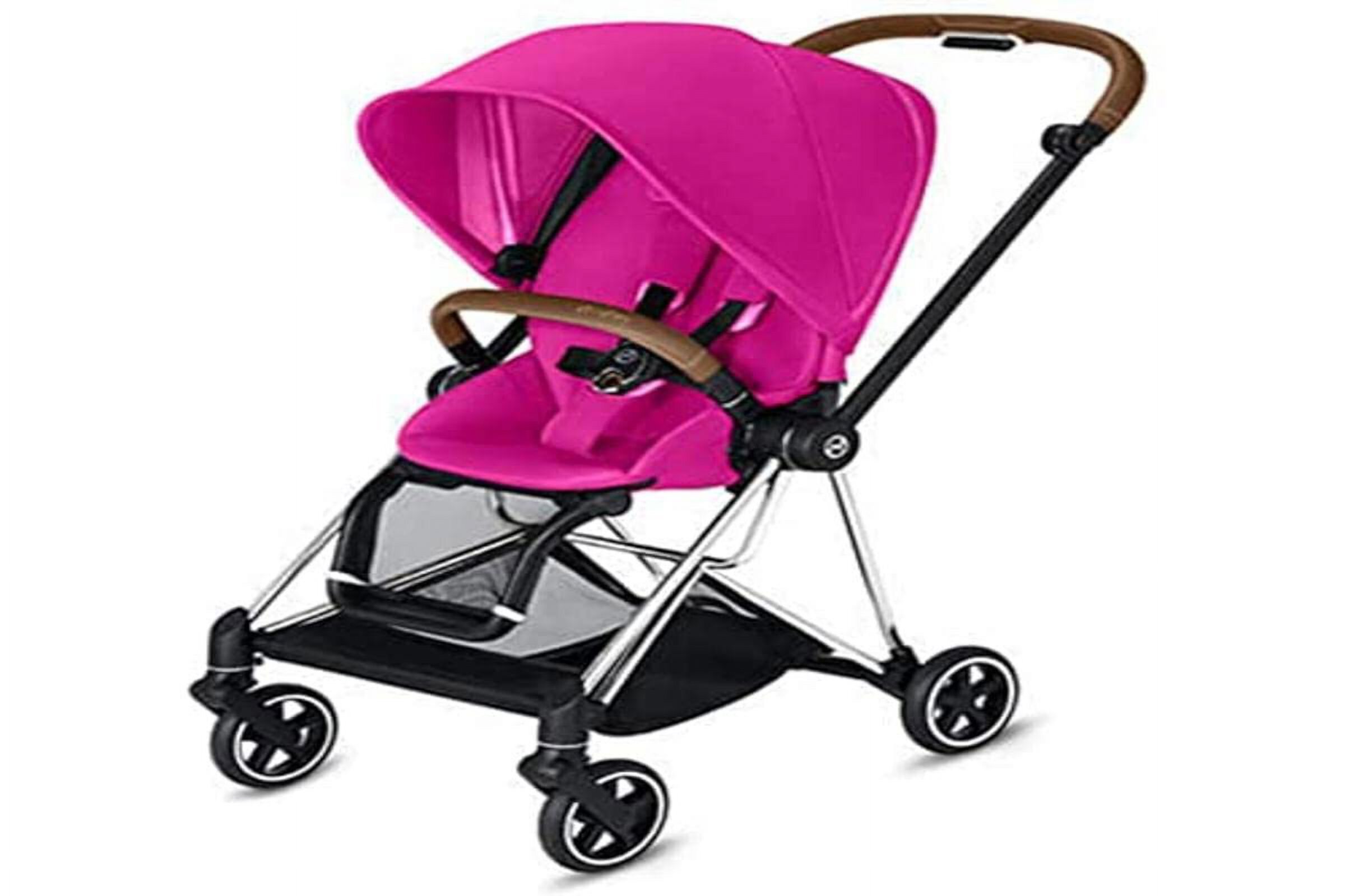 CYBEX Mios 3-in-1 Travel System Chrome with brown details Baby Stroller – Fancy Pink Cybex