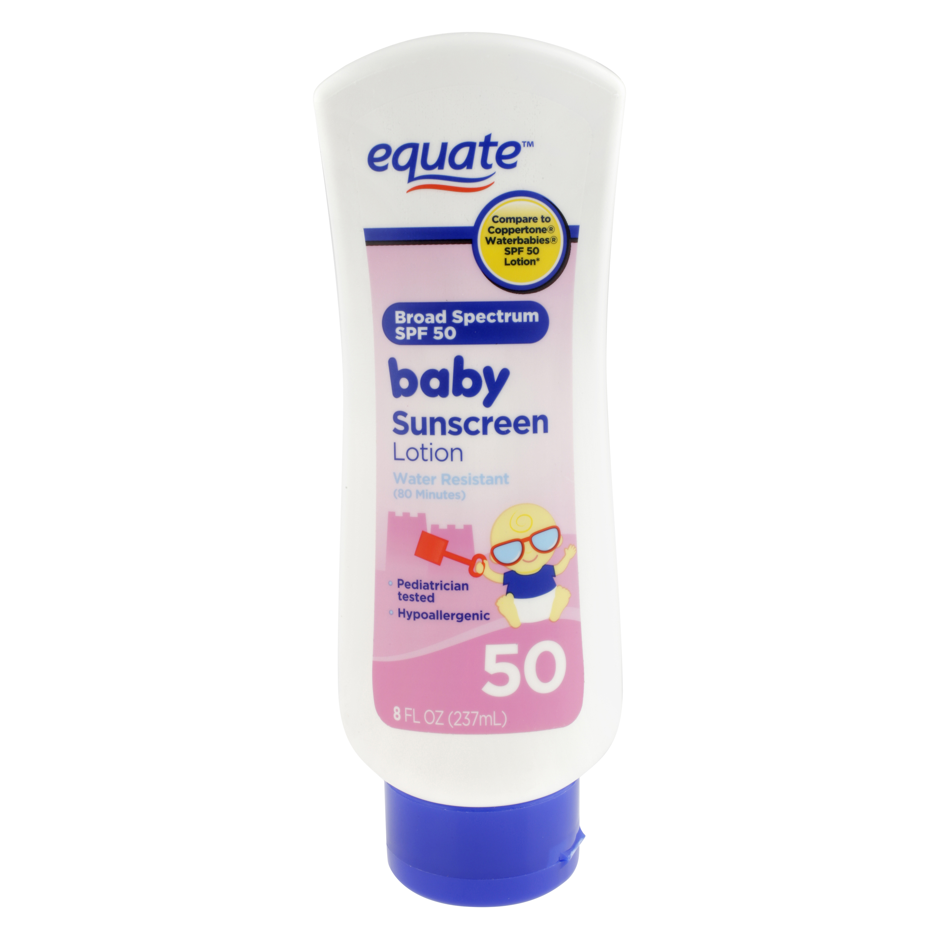 Equate Baby Sunscreen Lotion, SPF 50, 8 fl oz Equate