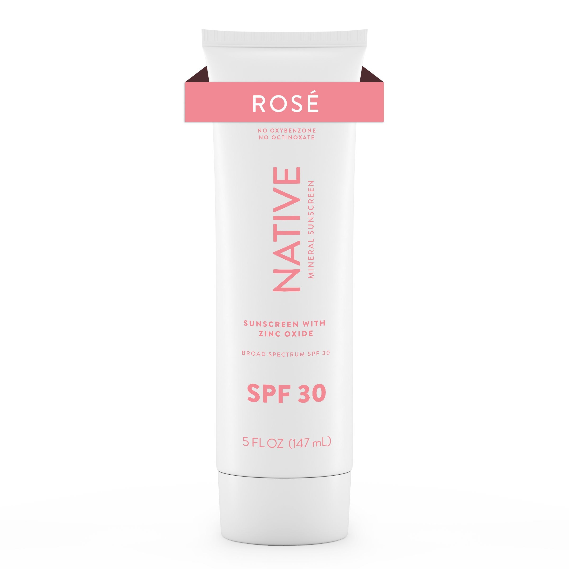 Native Rosé Mineral Sunscreen Lotion SPF 30, 5.0 oz Native