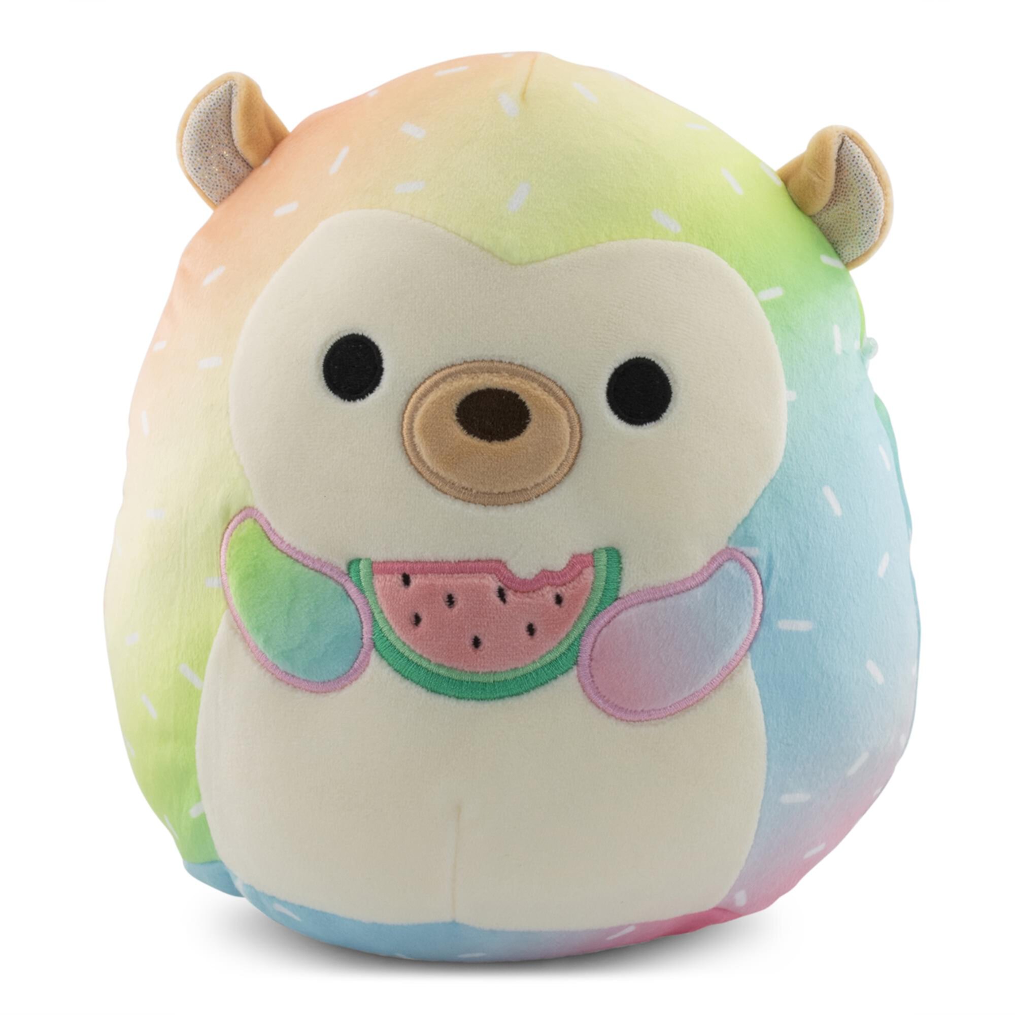 Squishmallow Bowie the Hedgehog Squishmallow with Watermelon Plush Kellytoy 8" New Kellytoy