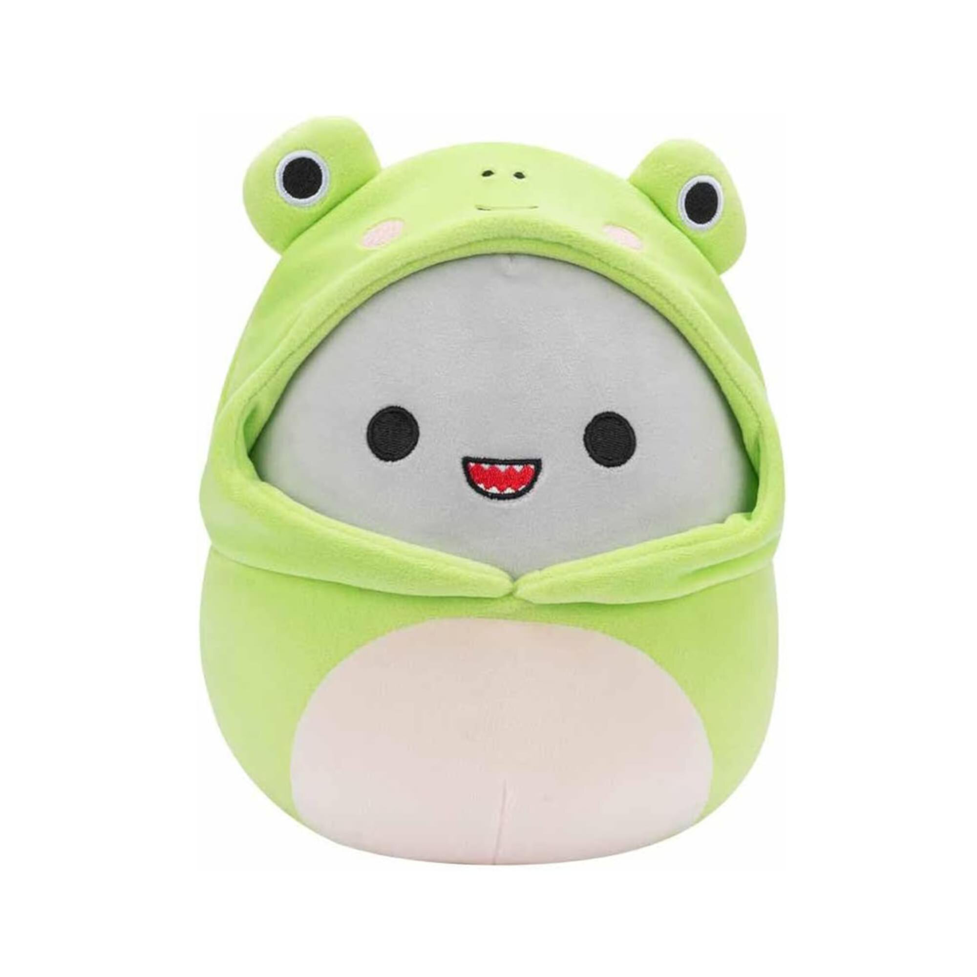 Squishmallows 2024 Easter Hoodie Squad C Plush Toy (5" Gordon The Shark in Frog Hoodie) Kellytoy