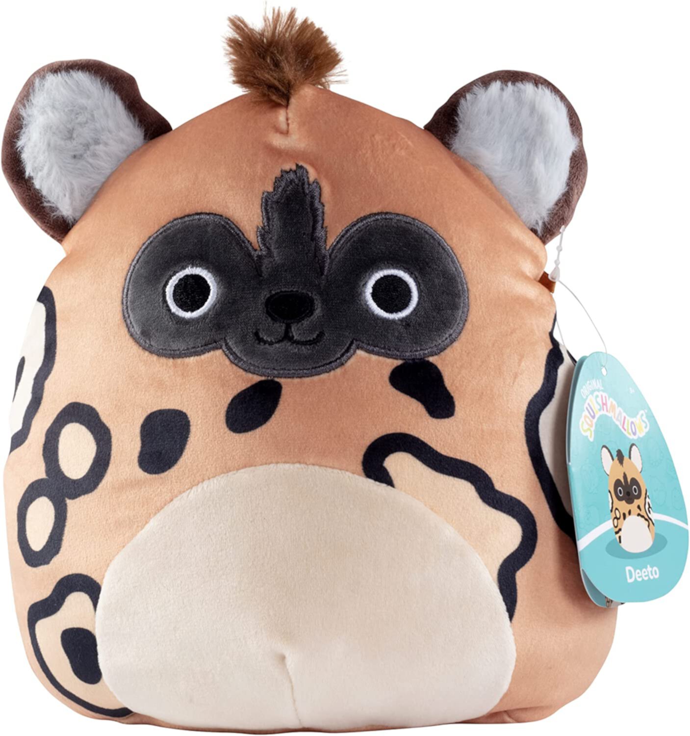 Squishmallows Official Kellytoy 8" Deeto the African Wild Dog Hyena Plush Toy S8-#1143 Kellytoy