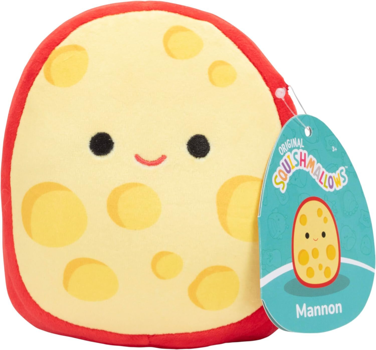 Squishmallows 5" Mannon The Gouda Cheese Mini Plush - Official Jazwares - Collectible Soft & Squishy Mini Cheese Stuffed Animal Toy - Gift for Kids, Girls, & Boys Squishmallows