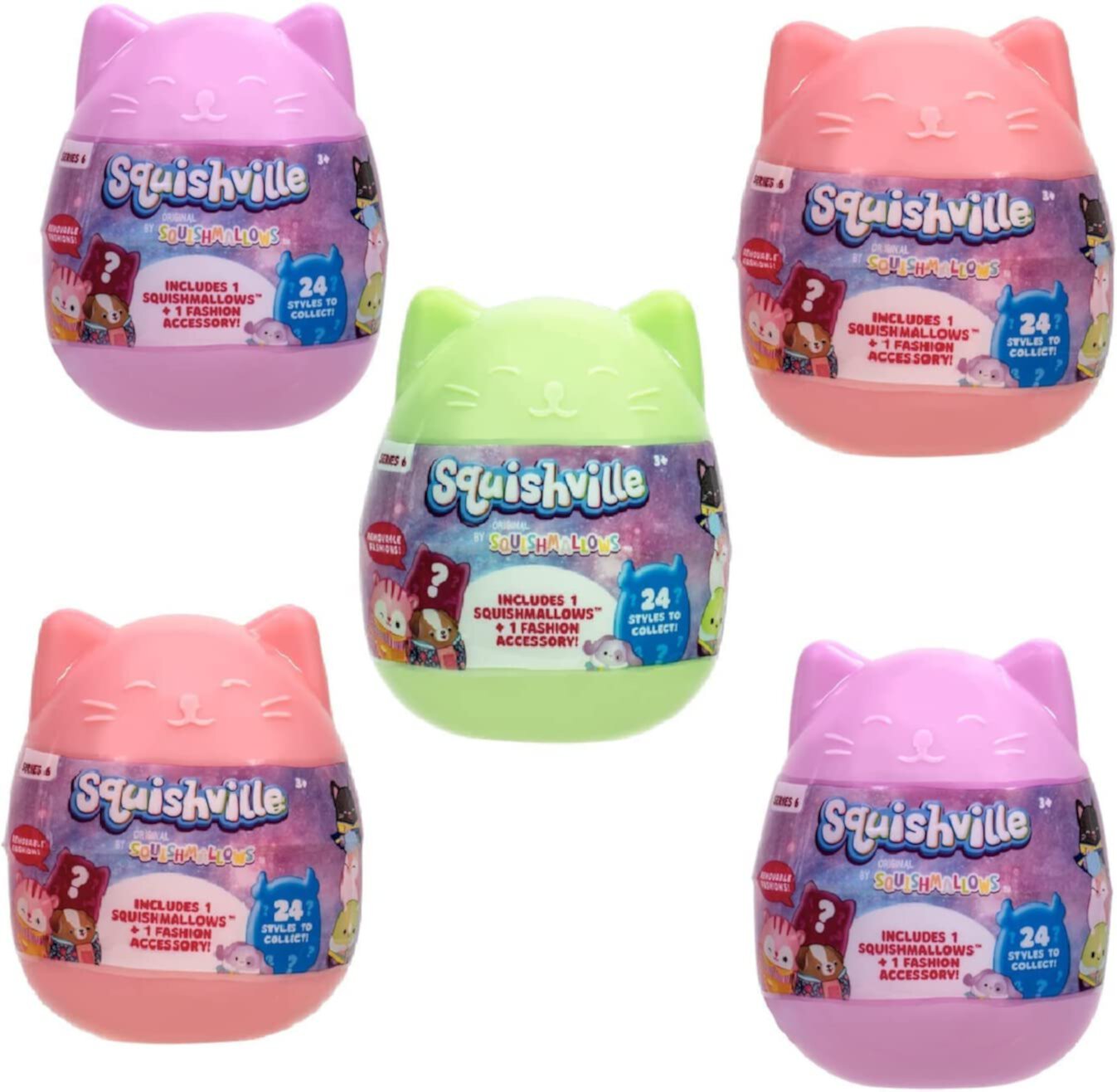 Squishville by Squishmallows Series 6 Mystery Assorted 5 Pack - Mini Plush Collect Them All Squishmallows