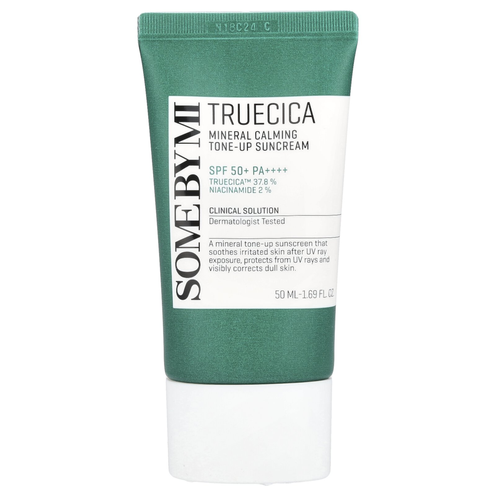 SOME BY MI Truecica Mineral Calming, Tone-Up Sunscreen, SPF 50+ PA++++, 1.69 fl oz (50 ml) SOME BY MI