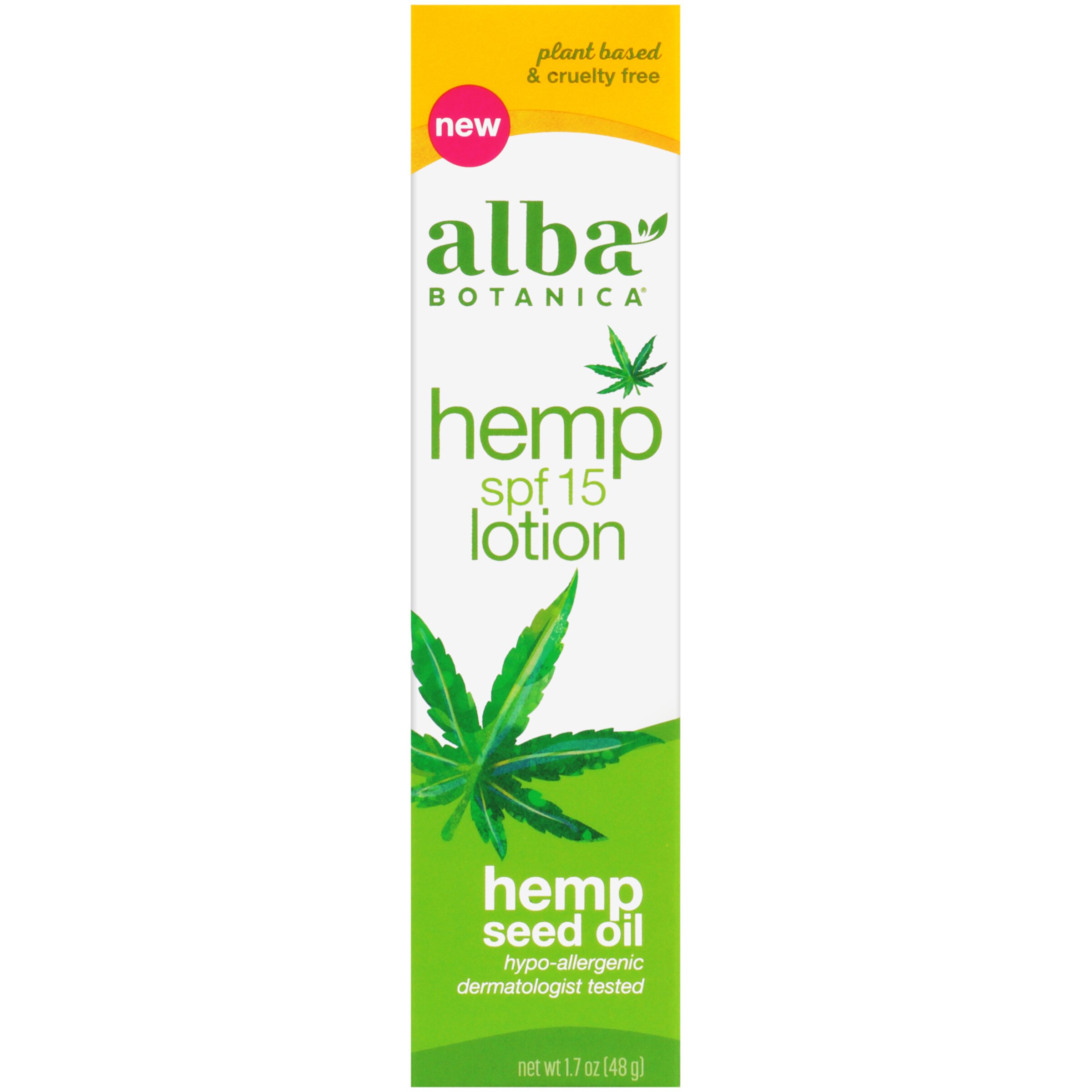 Alba Botanica Hemp Seed Oil SPF 15 Lotion, 1.7 oz Alba Botanica