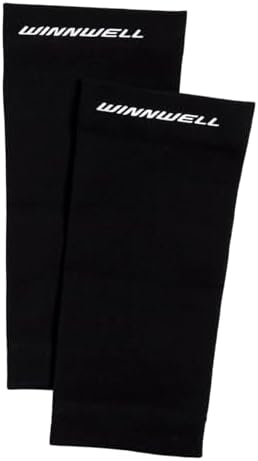 Winnwell Field Hockey Shin Guards - Lightweight Sports Goalie Pads for Ice & Street Hockey Games with Adjustable Strap Winnwell