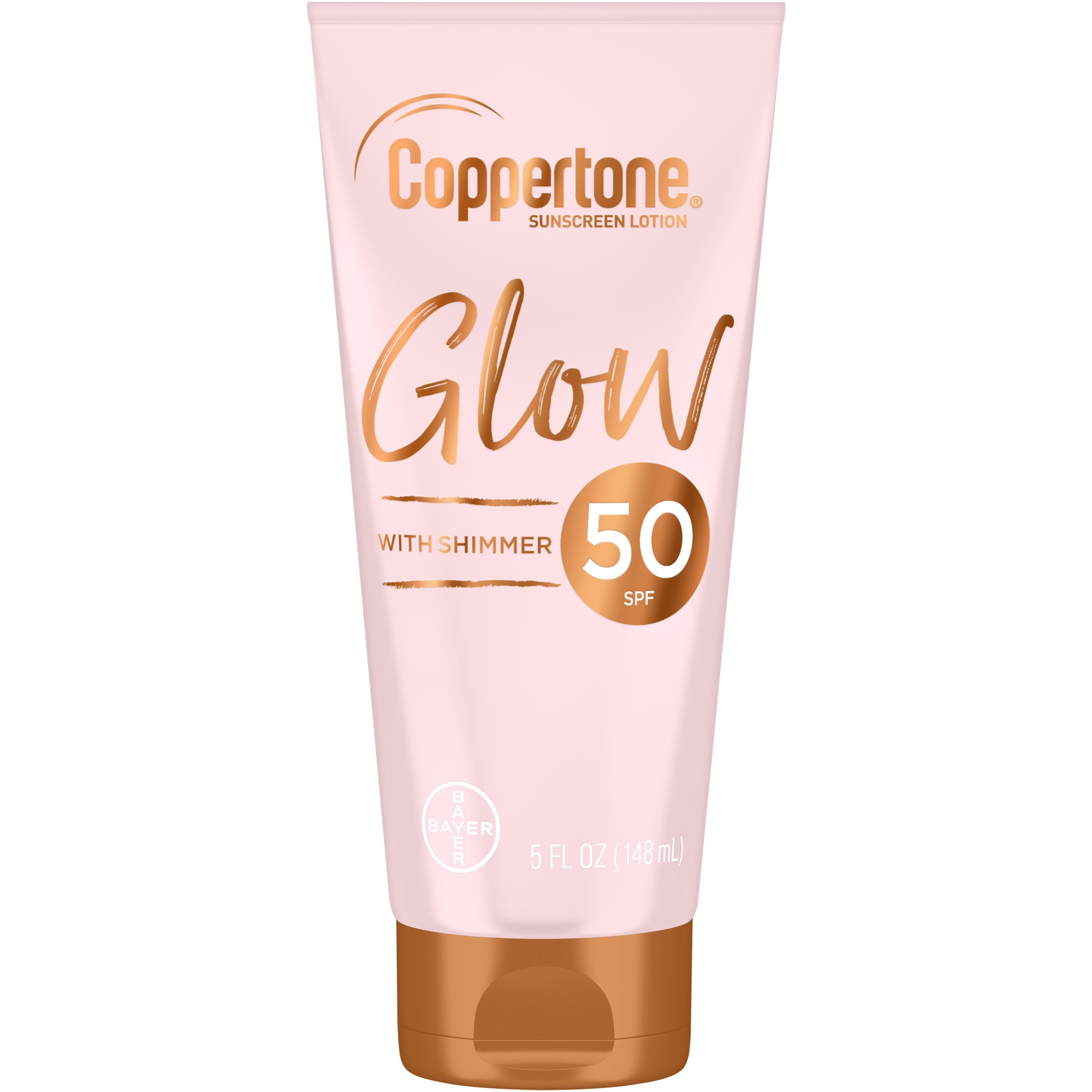 Coppertone Glow with Shimmer Sunscreen Lotion, SPF 50 Sunscreen, 5 Fl Oz Coppertone