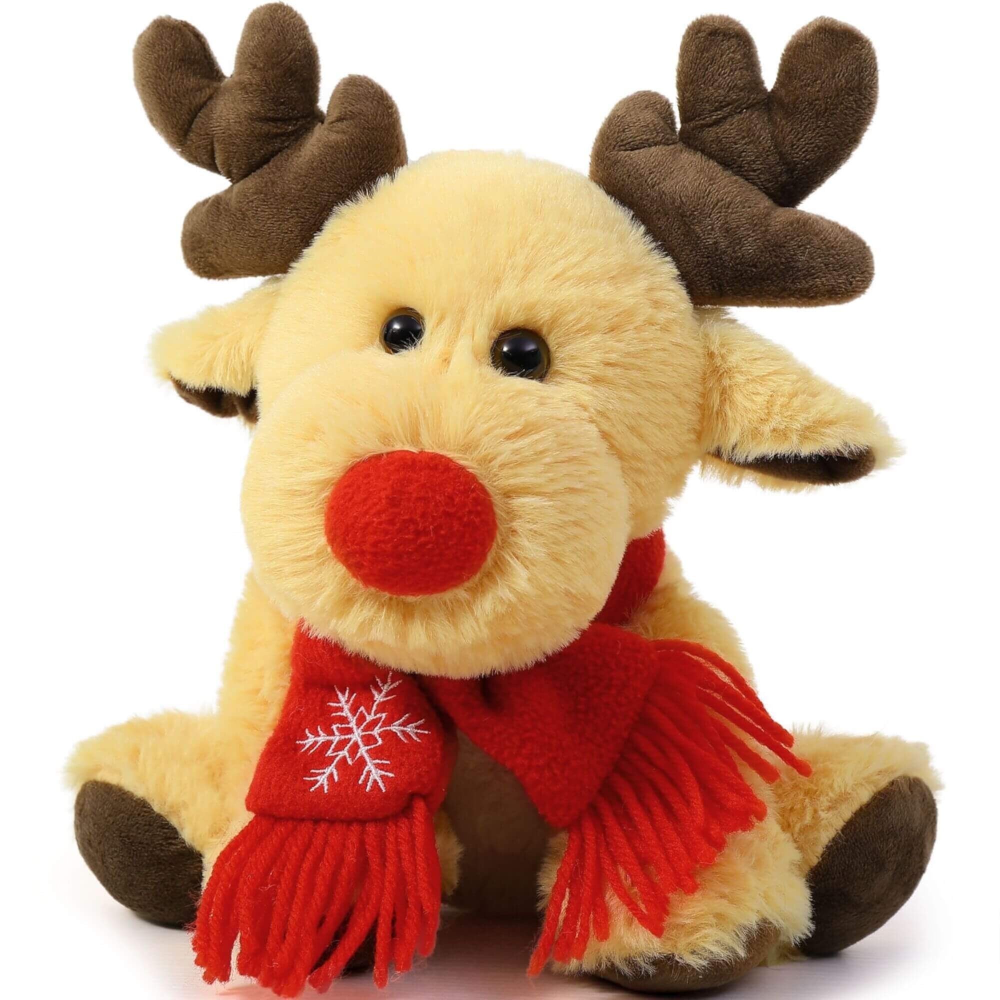 MaoGoLan 9" Christmas Elk Stuffed Animal Brown Cute Moose Plush Toy MaoGoLan