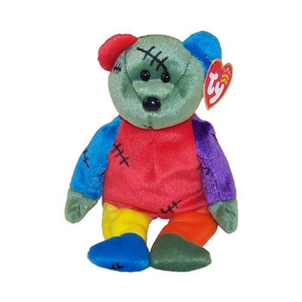 TY Beanie Baby - FRANKENTEDDY Bear (Red & Blue Feet) (8.5 inch) TY