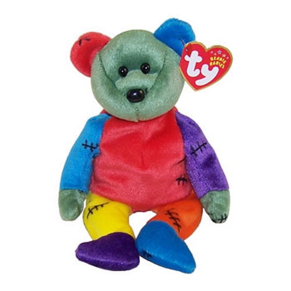 TY Beanie Baby - FRANKENTEDDY Bear (Purple & Blue Feet) (8.5 inch) TY