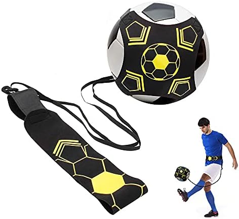 Laiiqi Soccer Training Belt,Solo Soccer Practice Trainer Adjustable Practice Belt Football Practice Belt Soccer Kick Train Equipment,Hands Free Soccer Belt Fits Ball Size 3, 4, 5, Kids and Adults Laiiqi