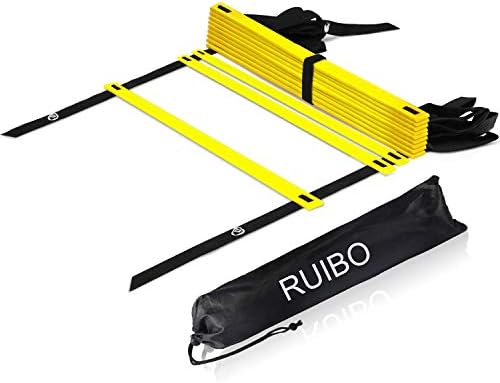 Agility Ladder Speed Training Equipment/Speed Ladders for Football, Soccer & Other Sports - 20 Feet Length 12 Adjustable Rungs Ruibo