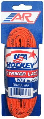 A&R Sports USA Waxed Hockey Laces, 108-Inch, Orange A&R Collectibles