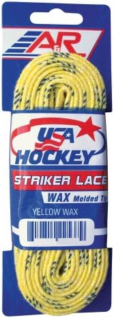 A&R Sports USA Waxed Hockey Laces, 72-Inch, Yellow A&R Sports