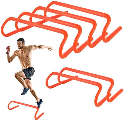 6 Pack 6'' Speed Agility Training Hurdles - Detachable Agility Training Hurdles, Speed Training Agility Hurdles, Speed and Agility Training Equipment for Athletes, Soccer, Basketball Training Wopplxy