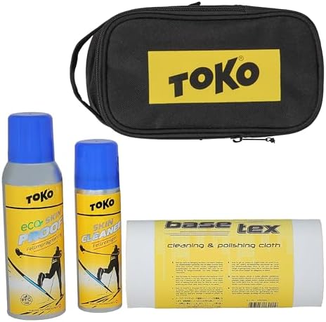 TOKO Skin Treatment Kit for Nordic, Cross-Country Skis - Silicone-Based Waterproofing, Skin Cleaner, and Base Tex Glide Kit Toko