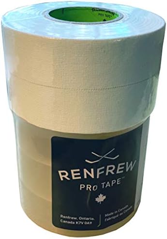 Renfrew Pro Assorted Tape Pack, 3 Clear Polyflex Shin/Sock Rolls, and 2 White Cloth Hockey Tape (5 Rolls Total) Renfrew