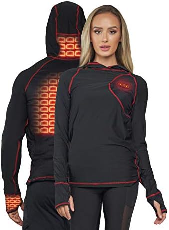 Heated Skin-Fit Base Layer - Breathable Thermal Long Sleeve for Winter Fishing, Hunting, Skiing, Snowboarding FNDN