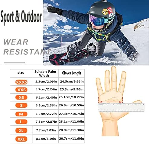 OZERO Kids Winter Ski Mittens Waterproof Windproof Warm Gloves Thick & Thermal Lining for Girls and Boys OZERO