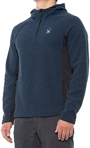 Spyder Men's Boundless Half Zip Hooded Sweater, Frontier Medium Spyder