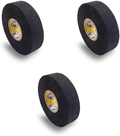 Howies Hockey Stick Tape Premium Cloth Black 1" x 25yd (75') 3-Pack Howies