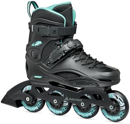 Rollerblade RB 80 Women's Urban Inline Skate, Black and Light Blue Rollerblade