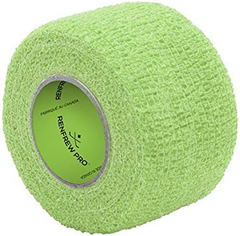 Renfrew Stretchrap Grip Tape Scapa Hockey Stick, 1 Roll (1.5"/6yds, Lime Green) Renfrew