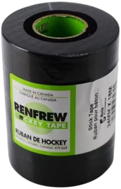 Renfrew Pro Black Cloth Hockey Tape, 5 Rolls (1'' x 18m) Renfrew