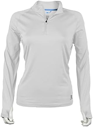 Fieldsheer Women's Cooling Shirt 1/4 Zip, Long Sleeve UPF 50+ Lightweight 1/4 Zip Shirt Fieldsheer