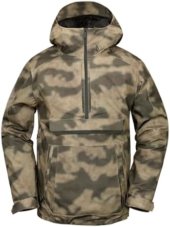 Volcom Men's Brighton Pullover Anarok Hooded Snowboard Jacket Volcom