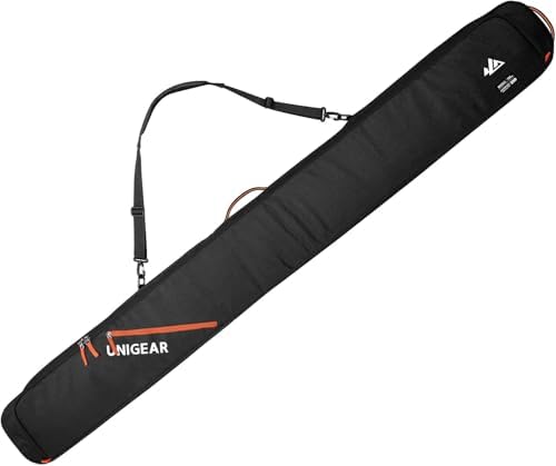 Unigear Ski Bag for Air Travel, 360° Fully Padded Protection, Water-Resistant and Durable up to 192cm for Snow Air Travel Transport Unigear