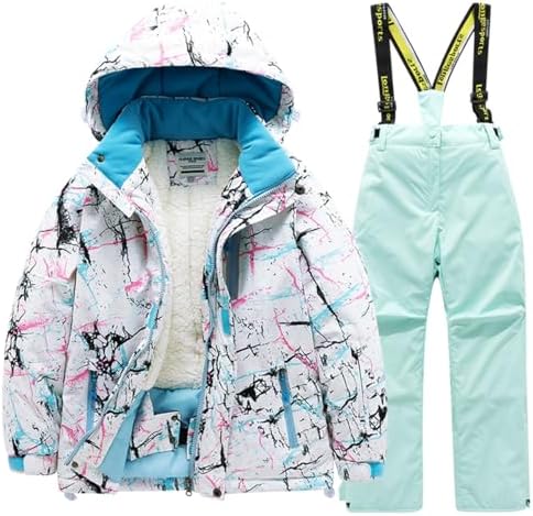 Winter Kids Boys Girls Ski Suit Pants Jackets Sets Snowbibs Snowboarding Clothes Tumaron