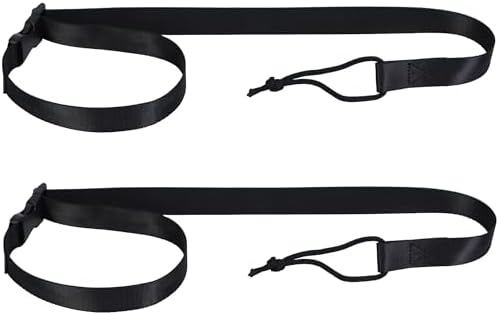 Snowboard Leash Snowboarding Leash Cord 41 Inch Adjustable Snowboard Leash Bindings Straps for Men Women Snowboarding (2 Pcs, Black) Sozize