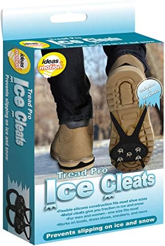 Tread Pro Unisex Ice Cleats 1-Size Fits All Black - Case of: 1 Ideas In Motion