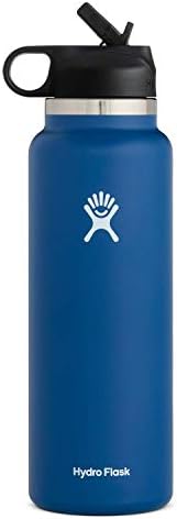 Hydro Flask Wide Mouth Straw Lid - Stainless Steel Reusable Water Bottle - Vacuum Insulated, Dishwasher Safe, BPA-Free, Non-Toxic Hydro Flask