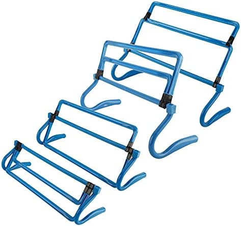 Adjustable Hurdle Set for Agility Speed Training, Foldable for Jumping, Racing, Obstacle Courses, PE Classes,Soccer,Track & Field & More, Heights 6”-15” Inch, Set of 6 XMSound