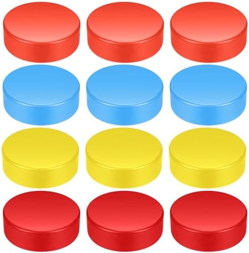 Shappy 12 Pcs Foam Hockey Pucks 3 Inch Floor Hockey Pucks Soft Ice Hockey Pucks for Practicing and Classic Training Indoor Outdoor Sports Game Hockey Supplies for Adults, Regulation Size Shappy