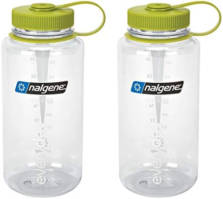 Шейкер Nalgene Tritan 32 унции (широкий горлышко) набор из 2 (прозрачный с зеленым) Nalgene