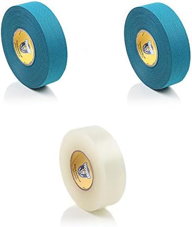 Howies Hockey Stick Premium Cloth Tape or Shin Tape 3-Pack You Choose Colors (Teal (2) / Clear Shin (1)) Howies