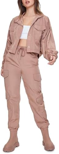 Forever 21 Women's Windbreaker Cargo Joggers Forever 21