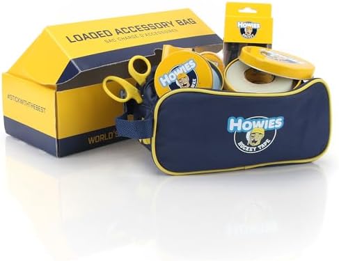 Howies Hockey Tape Loaded Accessory Bag - Accessory Bag Loaded with Tape, Grip, Repair Kit, Fine Skate Stone and More! Great Hockey Gift, Fill your Hockey Bag with all the essentials! Howies