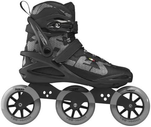 Roces Men's Neon TIF Lightweight Breathable Adjustable Fitness Training Outdoor 3 Wheel Inline Racing Skates with Easy Entry System & Secure Closure, Supplied with Brake Roces