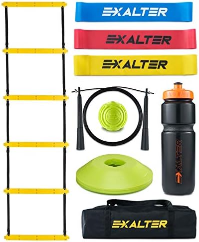 EXALTER Agility & Fitness Equipment Set for Training Coordination, Strength, and Power for Outdoor and Indoor Workouts Exalter