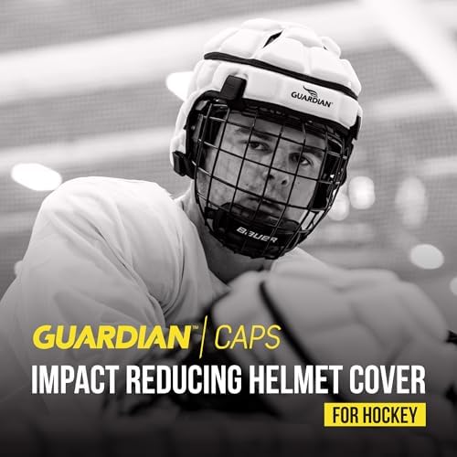 Guardian Cap - Soft-Shell Helmet Cover for Hockey - Reduces Impact and Protects Helmets - One Size Fits All for Youth, High School and College Programs Guardian