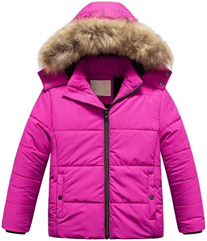 Chrisuno Girl's Water Resistant Winter Coats Warm Fleece Lined Outwear Ski Snow Jacket With Removable Hood Chrisuno