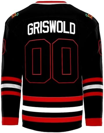 Griswold Youth #00 Movie Hockey Jersey – Stitched Letters & Numbers, Authentic Fan Apparel, Breathable Polyester, S-XL UNLC