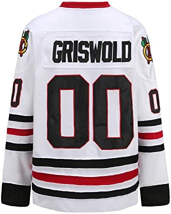 oldtimetown Youth Griswold #00 Movie Hockey Jerseys Stitched Letters and Numbers S-L Oldtimetown