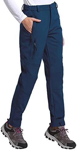 BALEAF Women's Hiking Fleece-Lined Ski Pants Windproof Water-Resistant Outdoor Insulated Soft Shell BALEAF