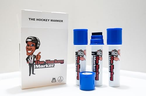 The Hockey Marker - Worlds Best Marker for Writing on The ice (Blue) Easy Crease